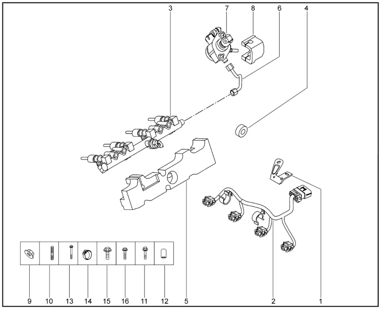 Рампа топливная для XCITE X-Cross 8, Chery Tiggo 8 Pro