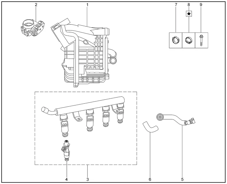 Рампа топливная, коллектор впускной для XCITE X-Cross 7, Chery Tiggo 7 Pro