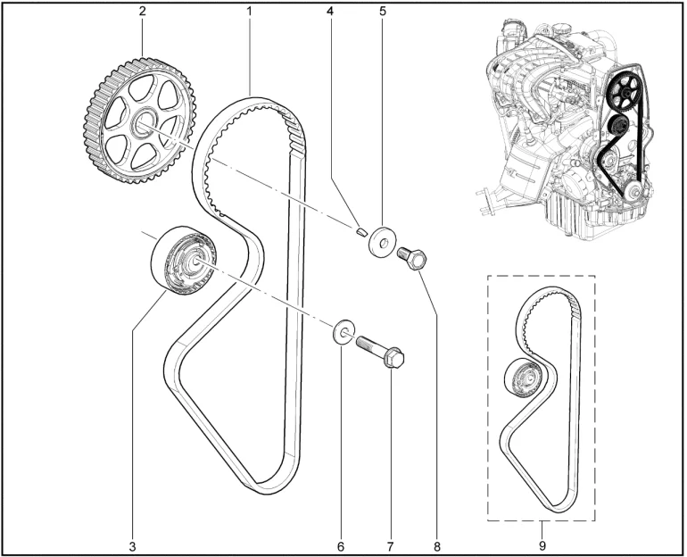 Привод ГРМ (8 кл. дв.)