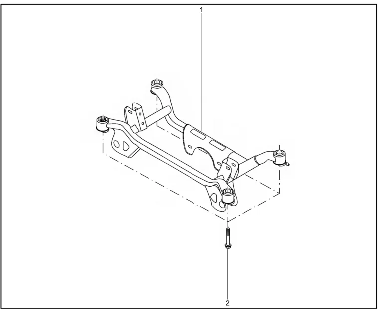 Подрамник задний для XCITE X-Cross 8, Chery Tiggo 8 Pro
