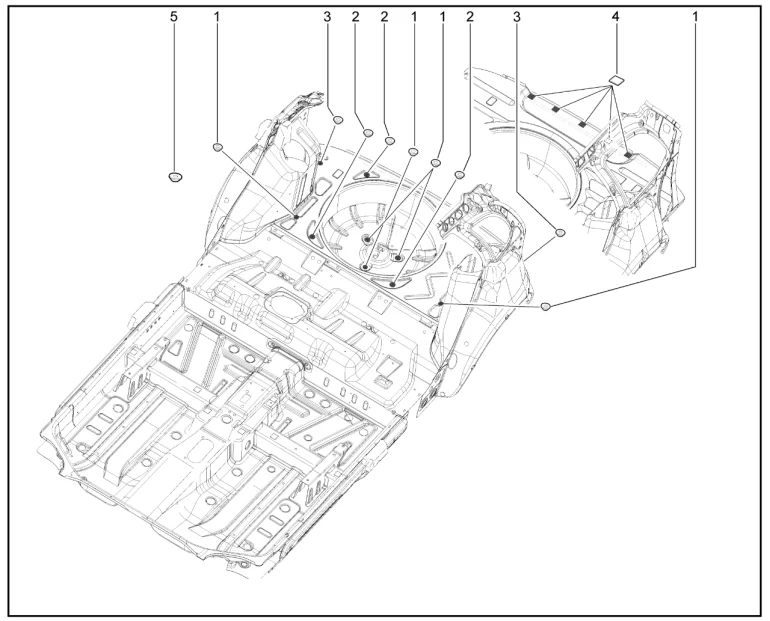 Заглушки пола багажника (хэтчбек, универсал)