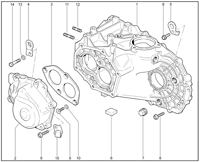 Картер коробки передач (КПП 5 ст.)