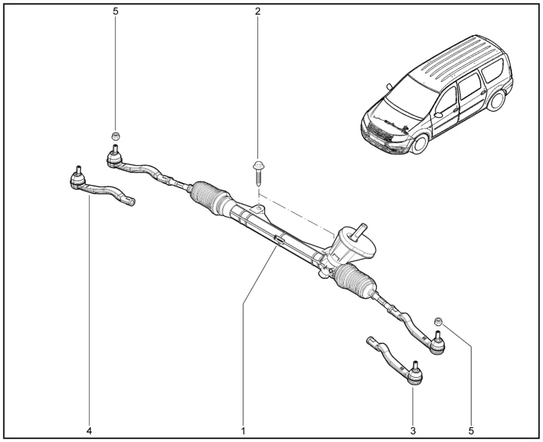 Механизм рулевой (для авто. без ГУР)
