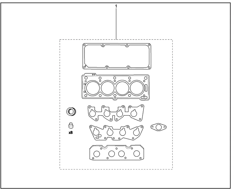 Комплект прокладок головки блока цилиндров (K7M)