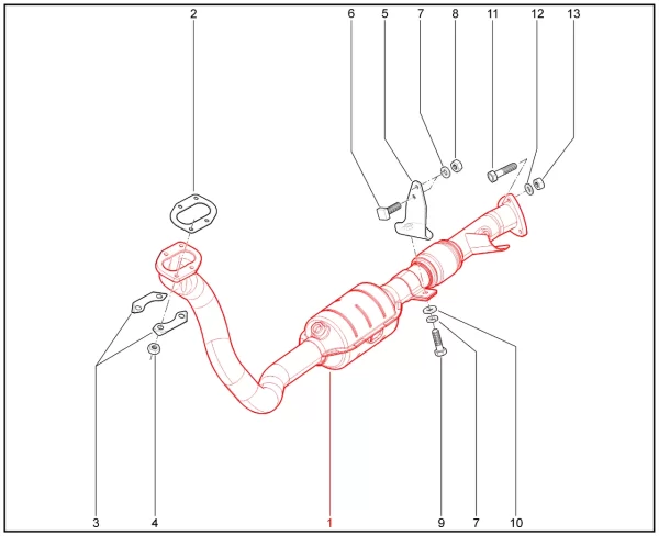 Труба приемная глушителя с нейтрализатором для для Lada Niva Travel 1.8л