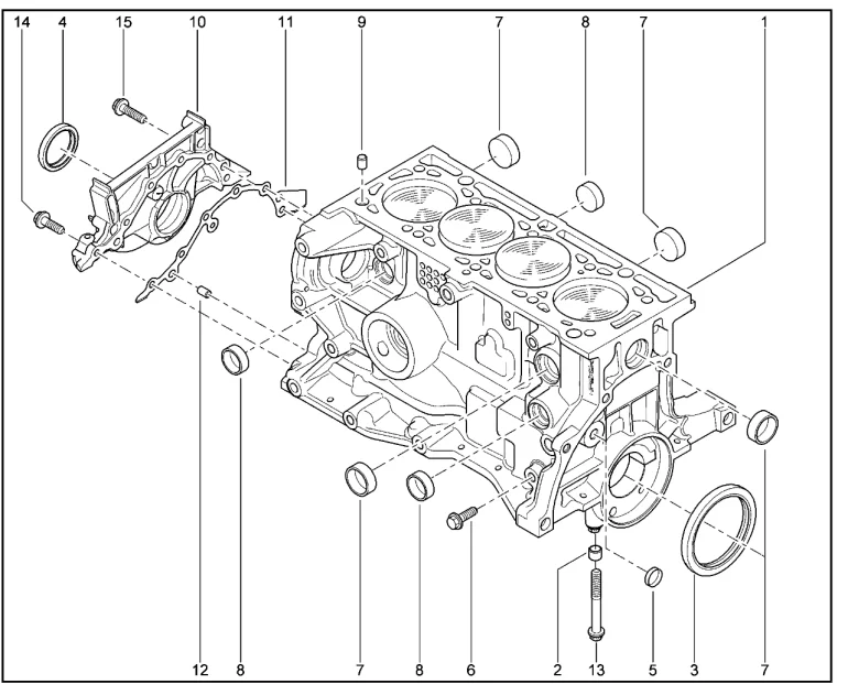Блок цилиндров (K4M)