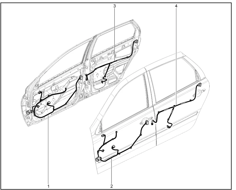 Жгуты проводов дверей