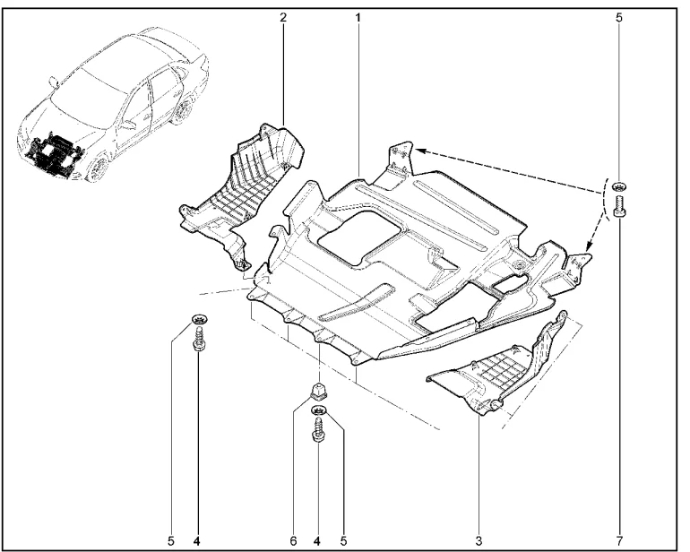 Защита картера (для авто. с механической, роботизированной КПП)