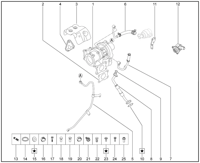 Турбокомпрессор для XCITE X-Cross 8, Chery Tiggo 8 Pro