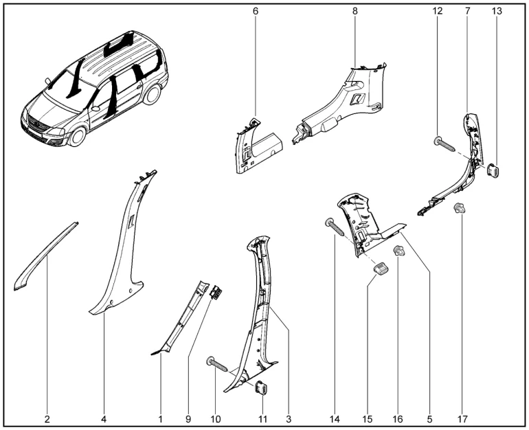 Обивки стоек (универсал)