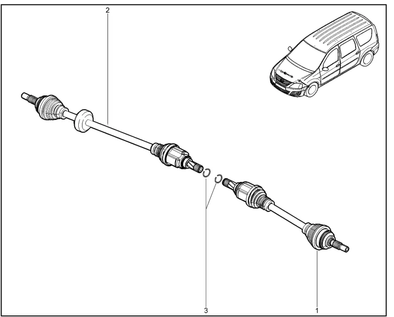 Привод передних колес (P3M,P4M)