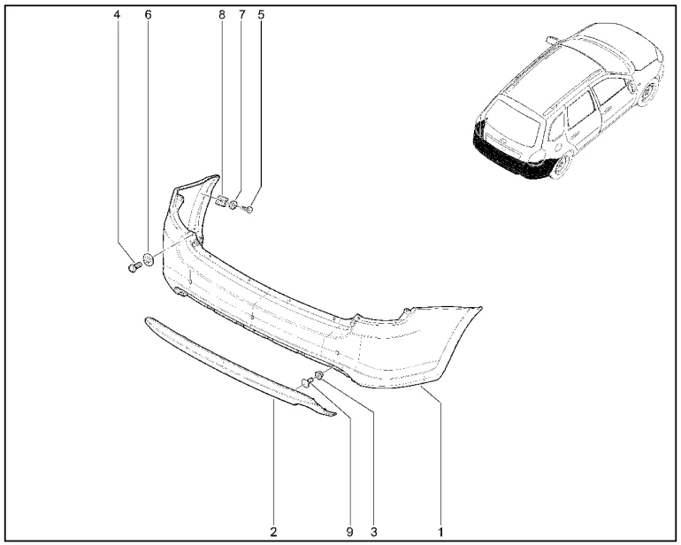 Бампер задний (универсал)