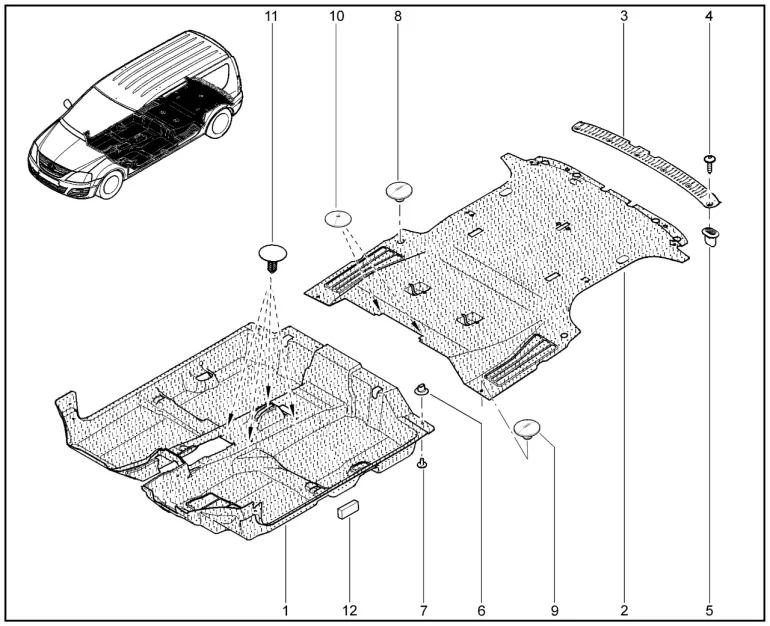 Ковер пола (универсал)