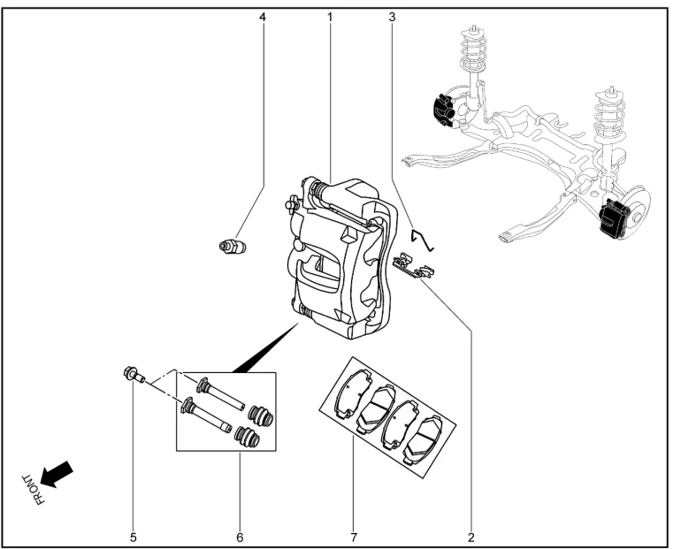 Тормоз передний (E2, E3) для XCITE X-Cross 8, Chery Tiggo 8 Pro