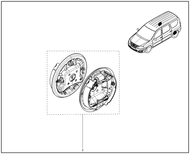Тормоз задний (комплект)(для авт. с К7М)