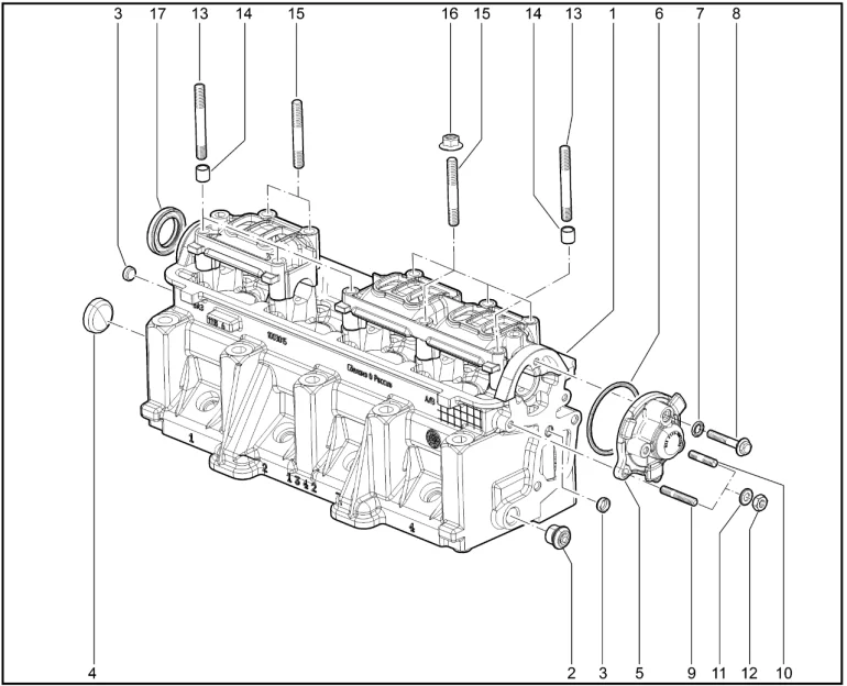 Головка блока цилиндров (деталировка)(Р3М-11189)