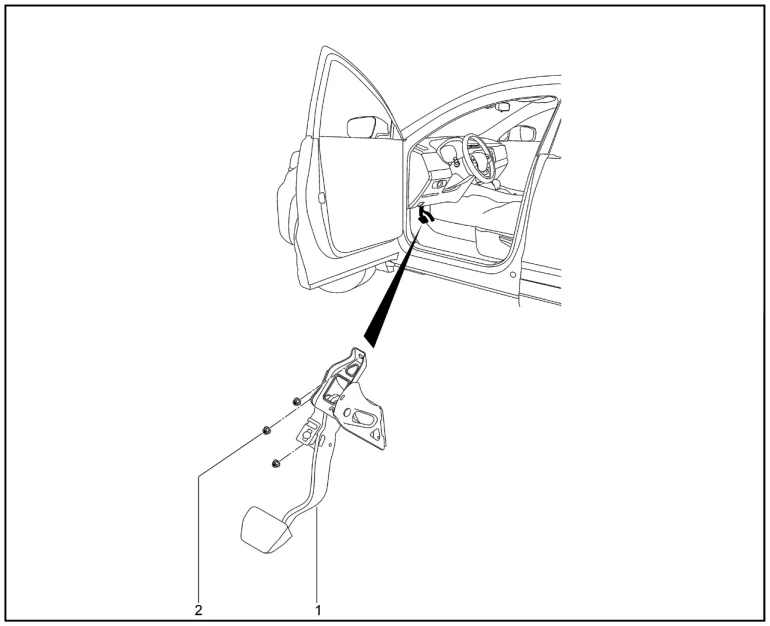 Педаль тормоза для XCITE X-Cross 8, Chery Tiggo 8 Pro