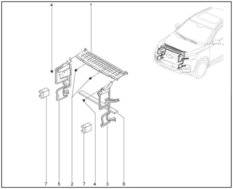 Щитки радиатора для XCITE X-Cross 8, Chery Tiggo 8 Pro