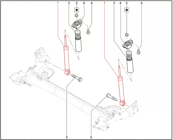 Амортизатор задней подвески для Lada Vesta SW Sport