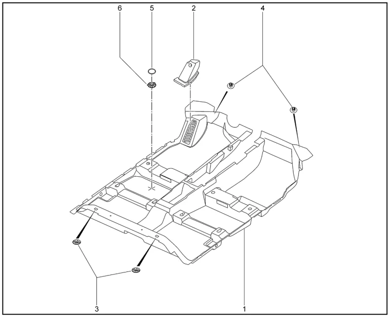 Ковер пола для XCITE X-Cross 7, Chery Tiggo 7 Pro