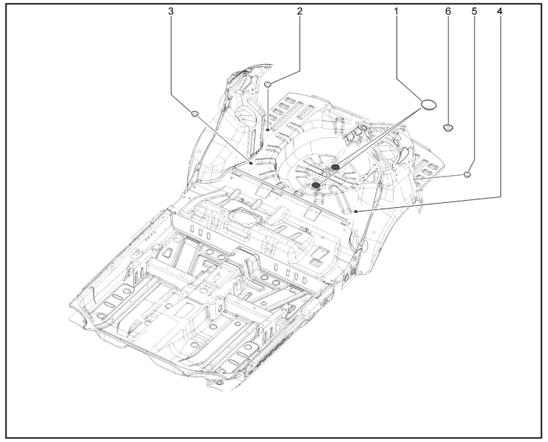 Заглушки пола багажника (седан, лифтбек)