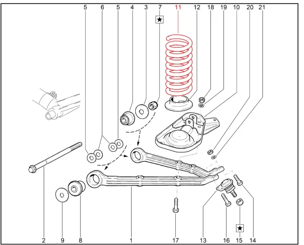 Пружина передней подвески для Lada Niva Travel 1.8л