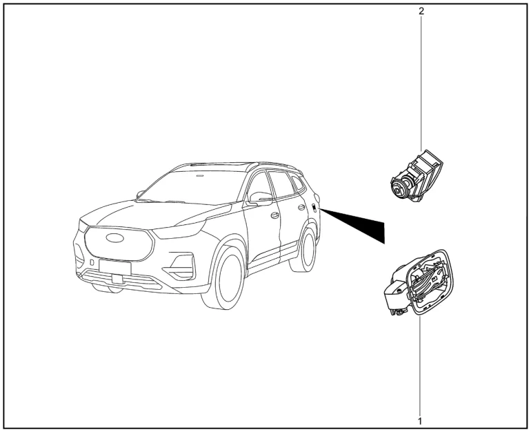Крышка люка топливного бака для XCITE X-Cross 8, Chery Tiggo 8 Pro