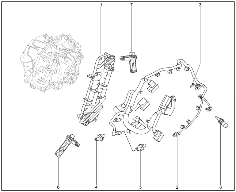 Элементы коробки передач для XCITE X-Cross 8, Chery Tiggo 8 Pro