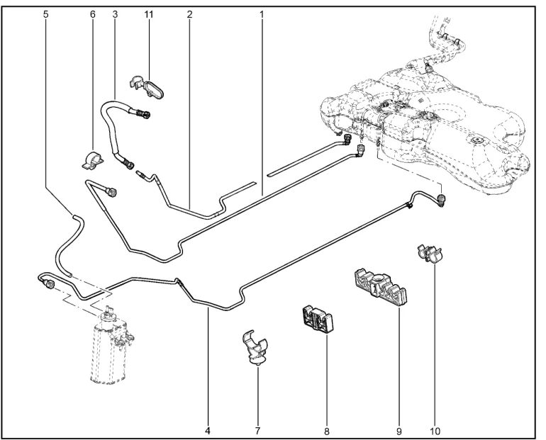 Трубки топливной системы (P3M)