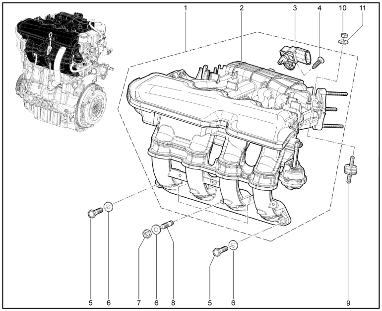 Модуль впуска в сборе (Р4М)