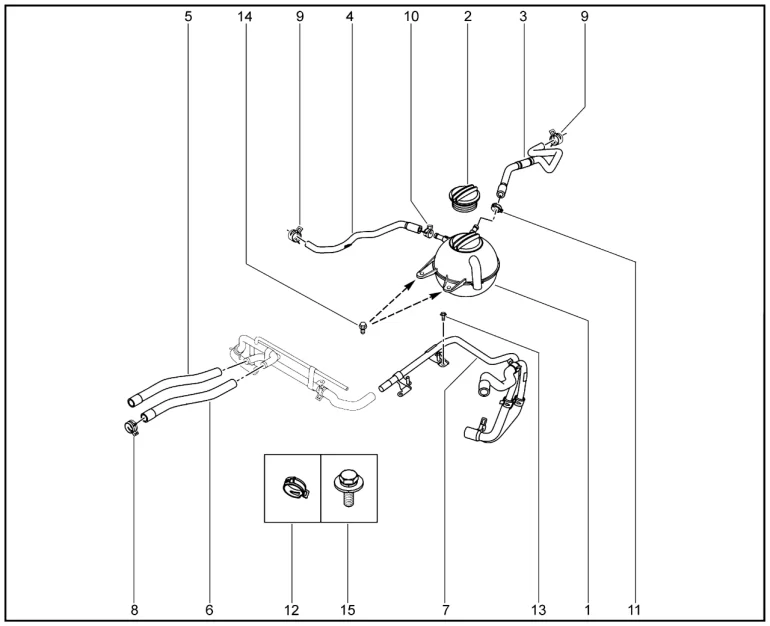 Бачок расширительный для XCITE X-Cross 8, Chery Tiggo 8 Pro