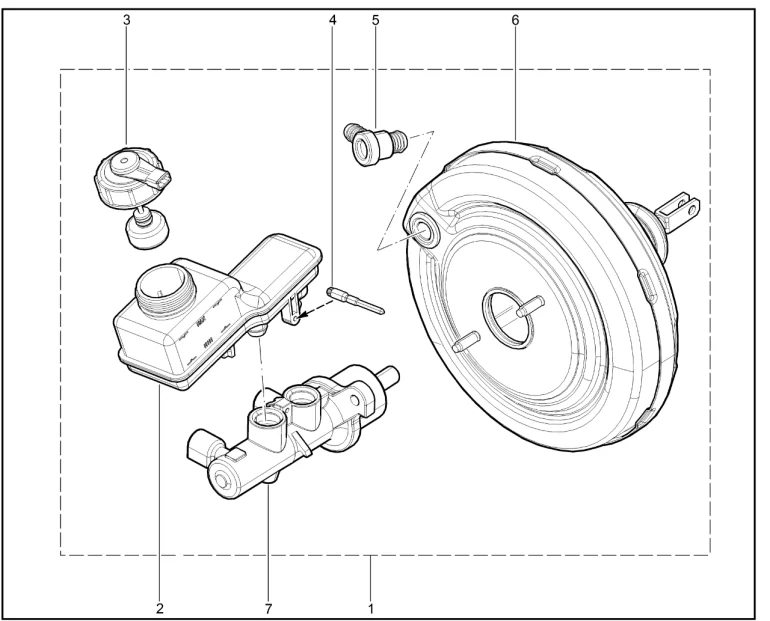 Усилитель тормозов вакуумный (деталировка) с 02.12.2022