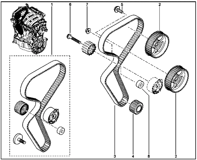 Привод ГРМ (K4M)