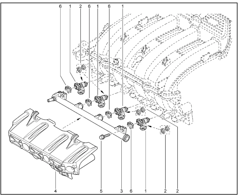 Рампа топливная (K4M)