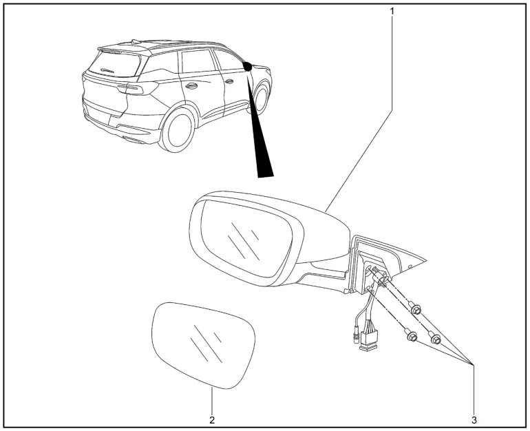 Зеркала заднего вида наружные для XCITE X-Cross 8, Chery Tiggo 8 Pro