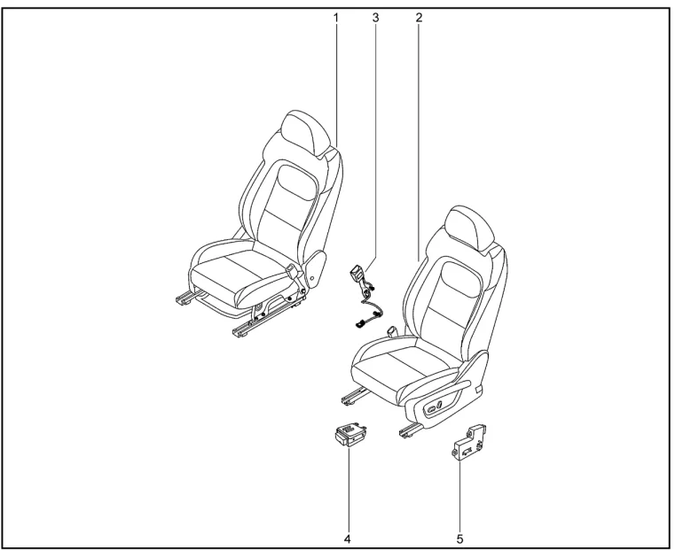 Сиденья передние в сборе для XCITE X-Cross 7, Chery Tiggo 7 Pro