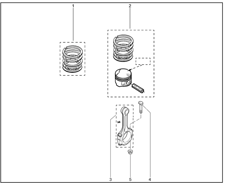 Поршень и шатун (K7M)