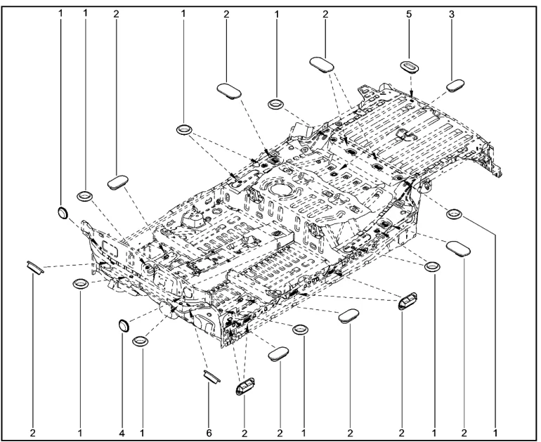 Заглушки пола кузова