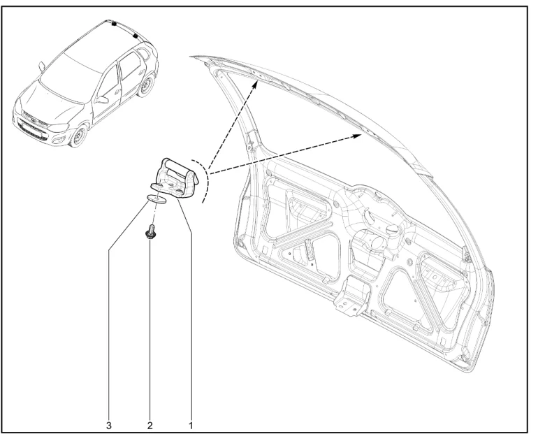 Петли крышки багажника, двери задка (хэтчбек, универсал)