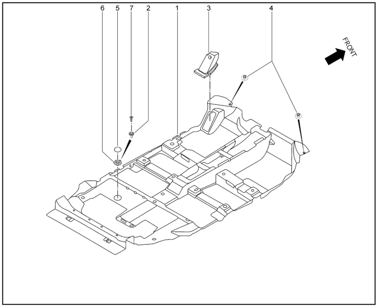 Ковер пола и багажника для XCITE X-Cross 8, Chery Tiggo 8 Pro