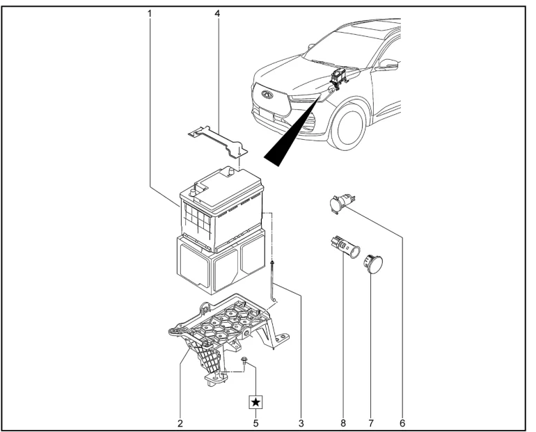 Батарея аккумуляторная для XCITE X-Cross 7, Chery Tiggo 7 Pro