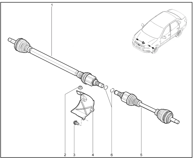 Привод передних колес (BVA4)