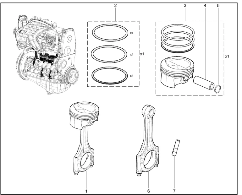 Поршень и шатун (P3M)(21116,11189)(с 23.06.2018)