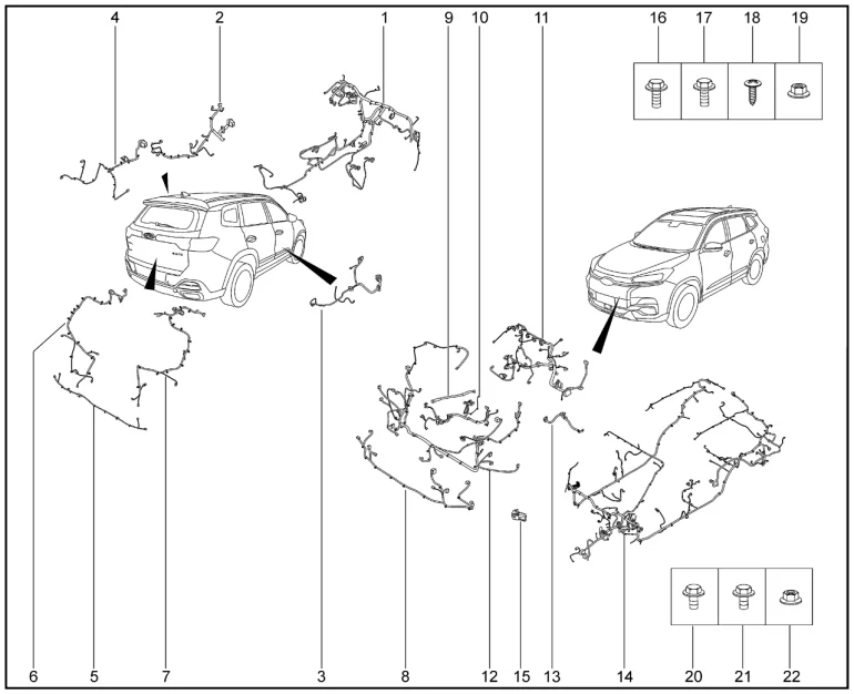Жгуты проводов для XCITE X-Cross 8, Chery Tiggo 8 Pro