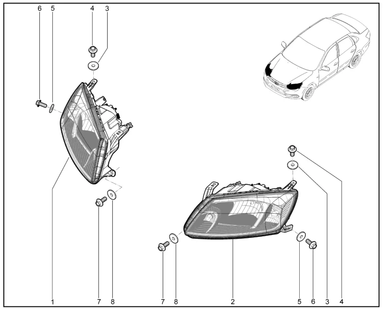 Фары передние до 30.07.2018