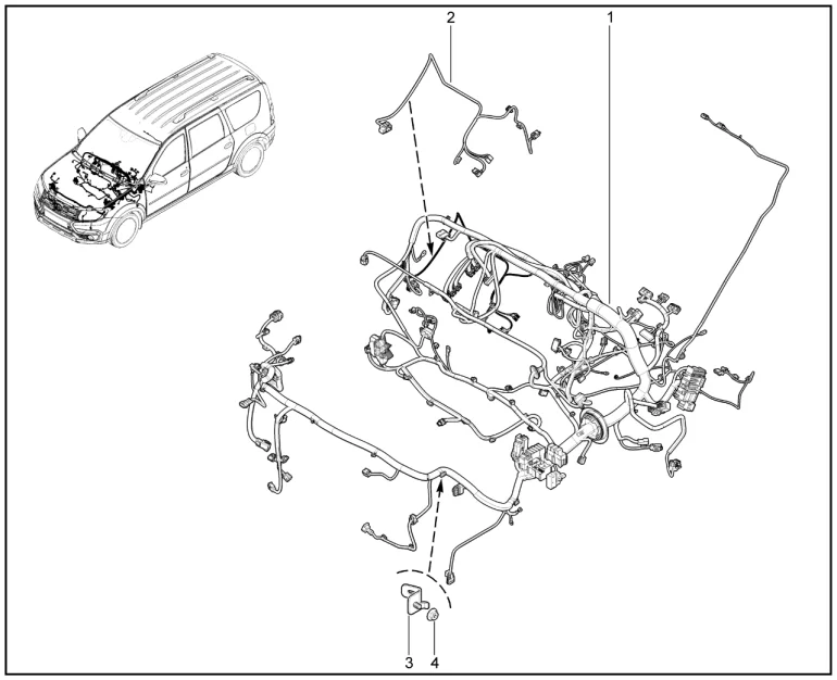 Жгут проводов панели приборов (E-Largus)