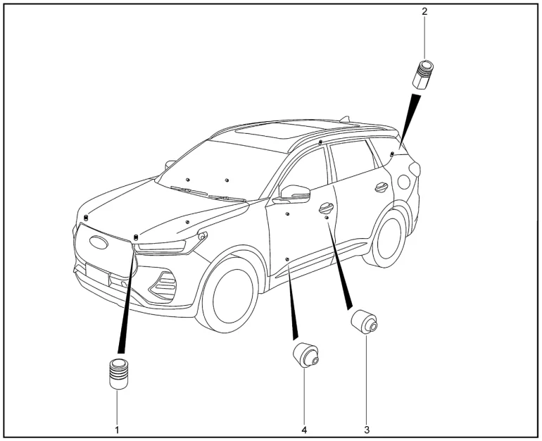Уплотнители капота, буферы для XCITE X-Cross 7, Chery Tiggo 7 Pro