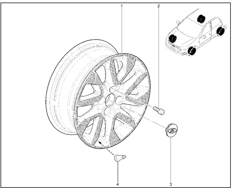 Диск колеса литой 15", колпак (до 30.07.2018)