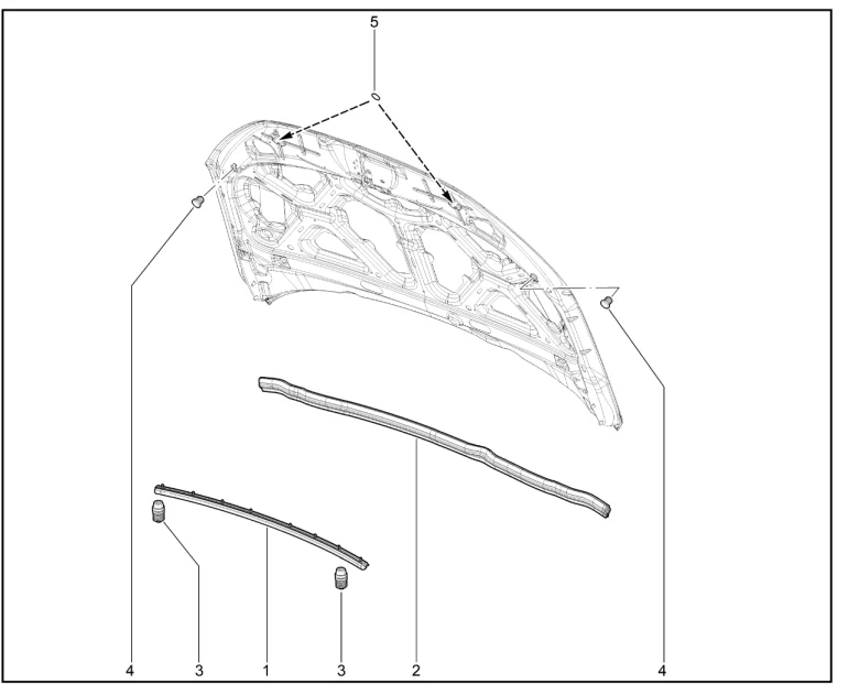 Уплотнители капота (FL) с 30.07.2018