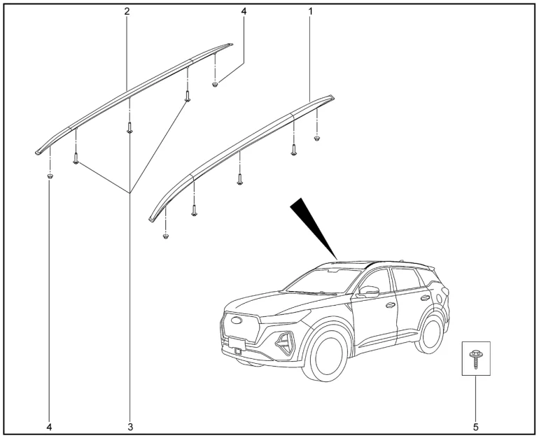 Рейлинги для XCITE X-Cross 7, Chery Tiggo 7 Pro